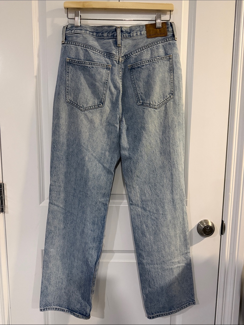 Aritzia Denim Forum Light Blue Distressed Women’s Jeans Organic Cotton - #100 - Picture 5 of 9